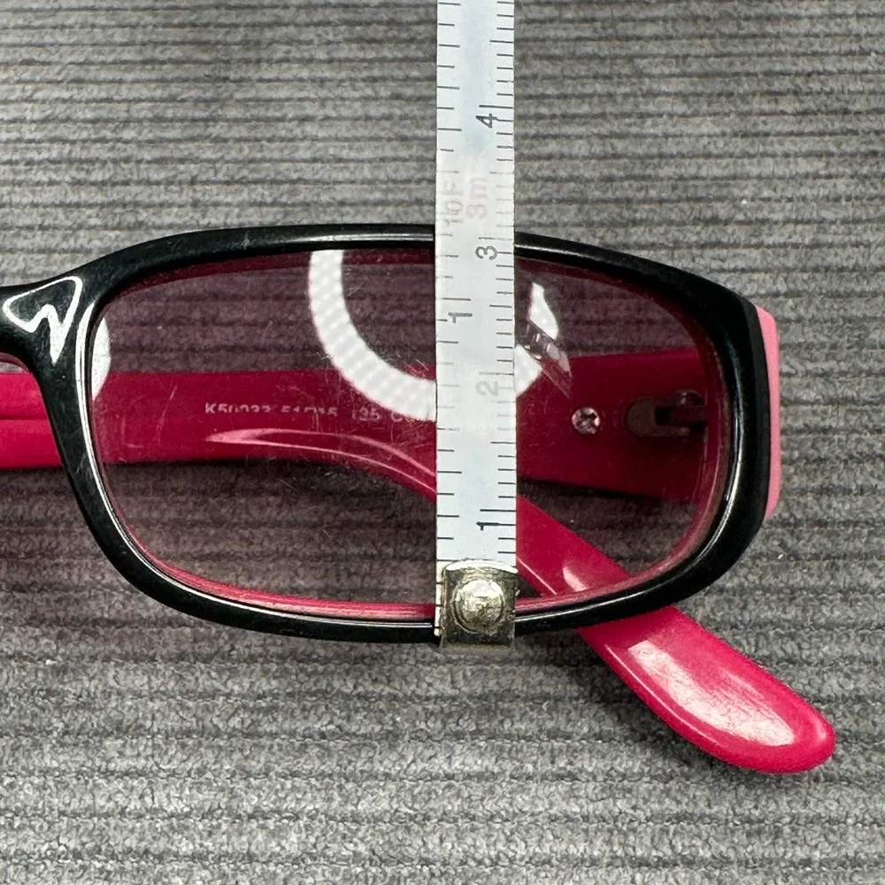 Kerastase Y2K Sunglasses Black Pink Rectangular Wave Temple K50033 C044 51-15